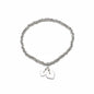Silver heart charm bracelet by Suzie Blue Canada featuring elegant, timeless jewelry design with heart-shaped charms.