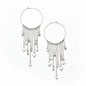 Silver plate ring charms earrings by Suzie Blue Canada featuring elegant, stylish accessory design with circular ring accents.