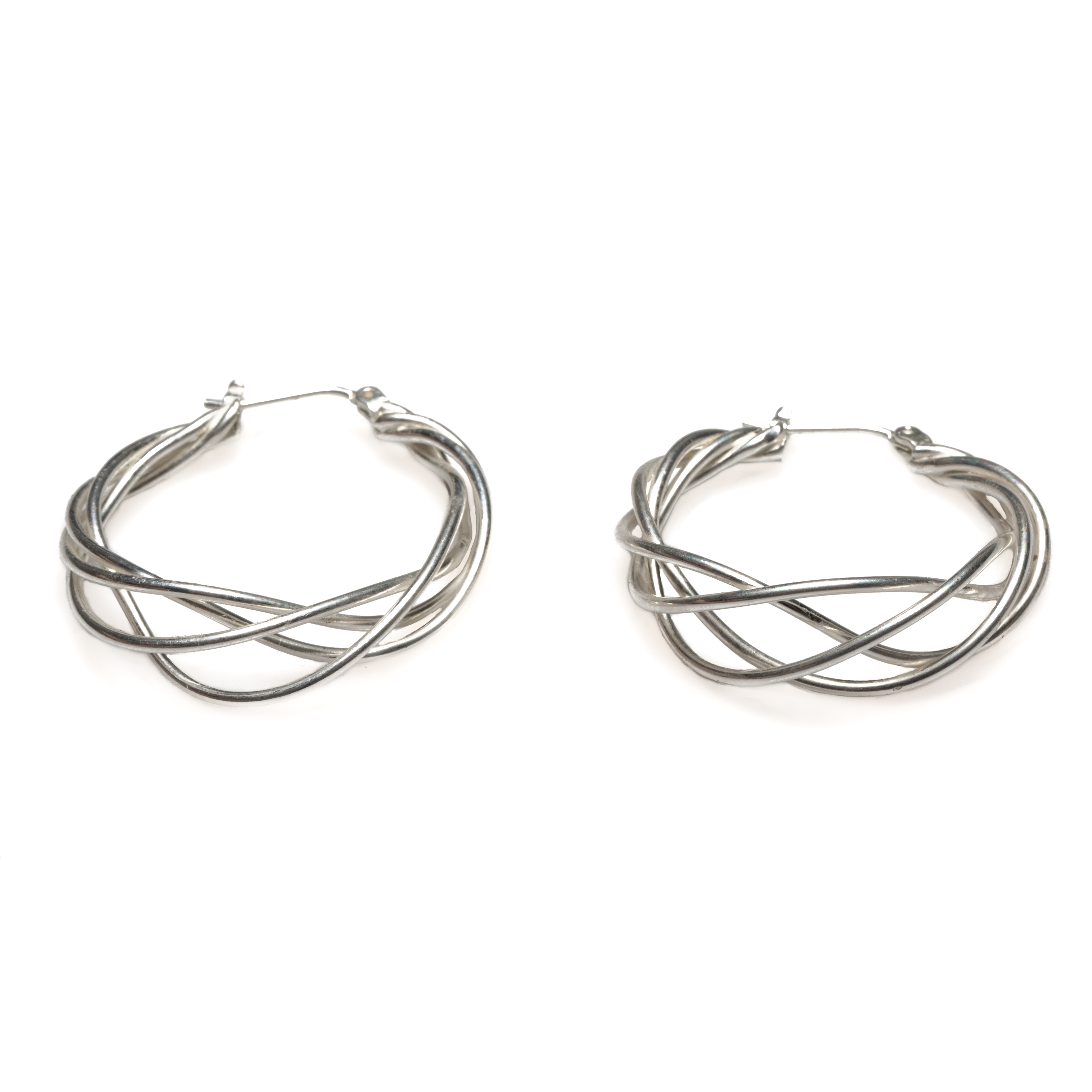 Twist Earrings Silver Plate - Stylish and Elegant Accessory - Shopthatapp.ca