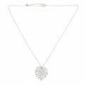 Hammered Leaf Pendant Silver Plate on Chain Jewelry - Shopthatapp.ca
