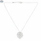 Hammered leaf pendant silver-plated necklace by Suzie Blue Canada, featuring a detailed leaf charm on a chain.
