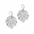 Hammered Silver Leaf Earrings - Silver Plate Elegance - Shopthatapp.ca