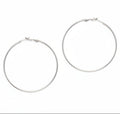 Large Silver Hoop Earrings - Silver Plated Elegance - Shopthatapp.ca