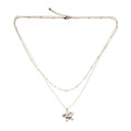 Double Strand Star Necklace - Silver Plate - Shopthatapp.ca