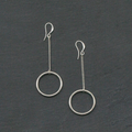 Long Drop Silver Earrings in Silver Plate - Shopthatapp.ca