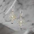 Small Flower Earrings In Silver Plate - Shopthatapp.ca