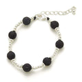 Lava Stone Bracelet in Silver Plate - Shopthatapp.ca