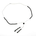 Lava Stone Necklace With Ball in Silver Plate - Shopthatapp.ca