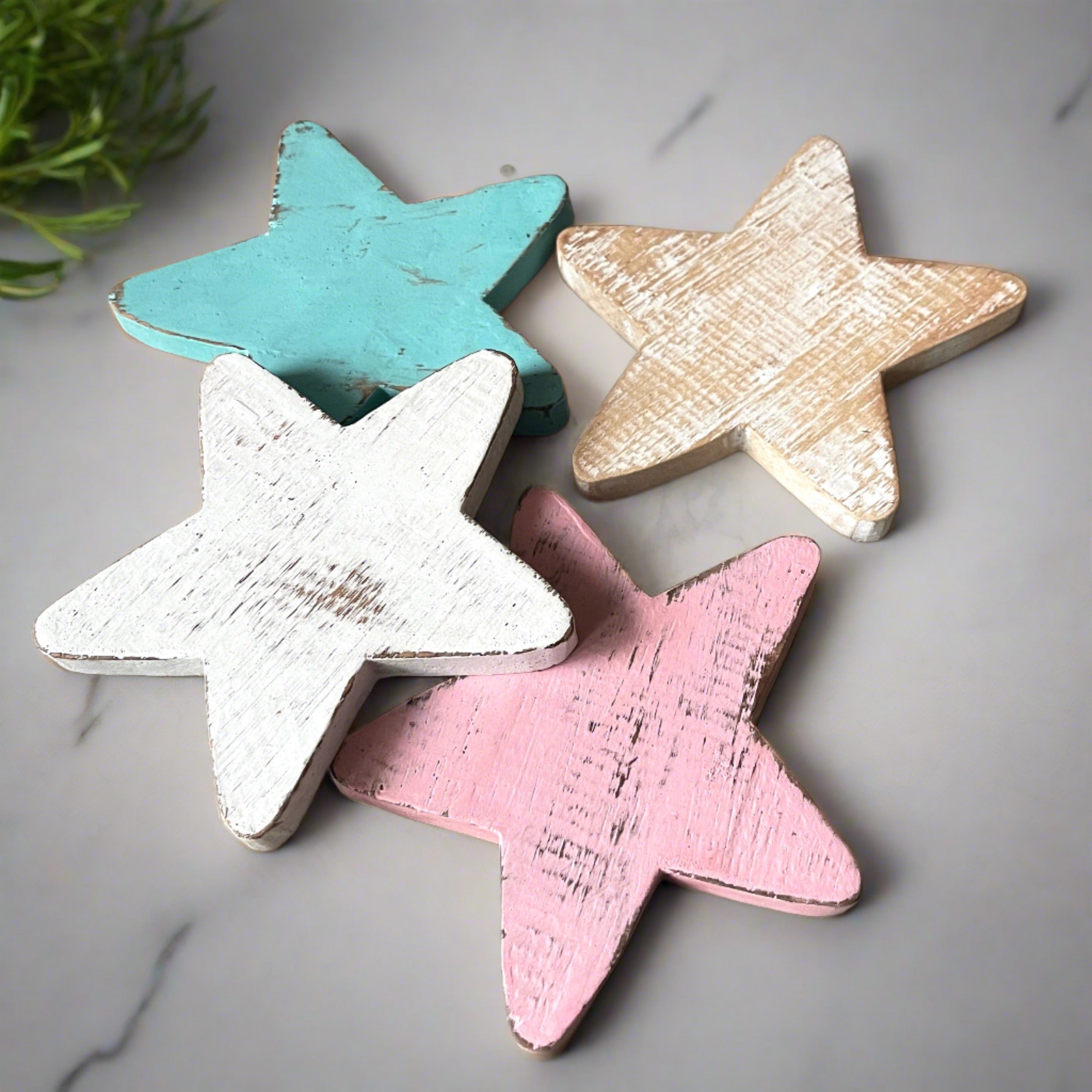 Wooden Star Decoration - Charming Flat Star Decal for Home Decor - Shopthatapp.ca