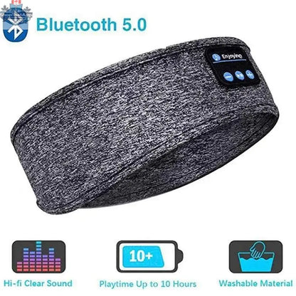 777tech Bluetooth sleep eye mask headphones with soft elastic headband and built-in music earphones for comfortable sleep and relaxation.