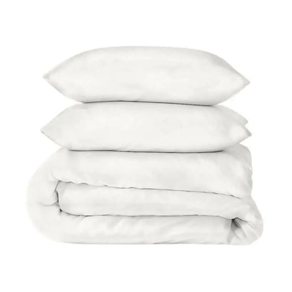 Skylar+Owl Canada refined sateen duvet cover set in chalk with smooth, luxurious fabric and elegant design for comfortable bedding.