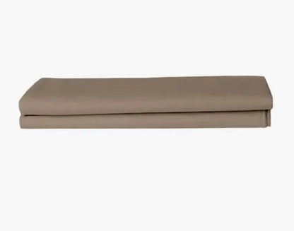 Skylark+Owl Canada taupe sateen pillowcase from Zenith Turkish bath sheet set, soft, luxurious, and spa-quality bedding.