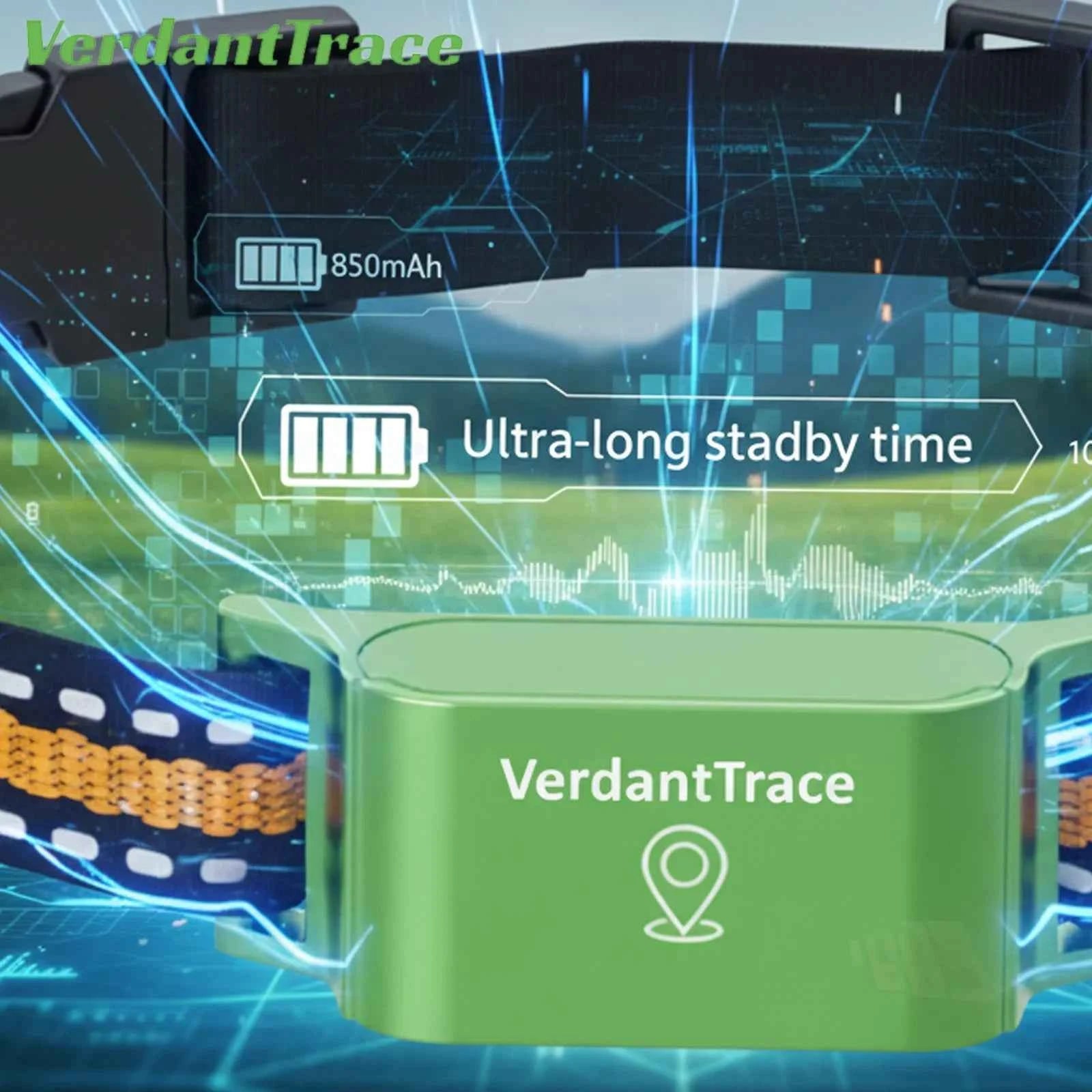 VerdantTrace 4G GPS Free Pet Tracker Collar Real Time Tracking Electronic Fence Anti Lost Cat Locator 850mah Battery Waterproof
