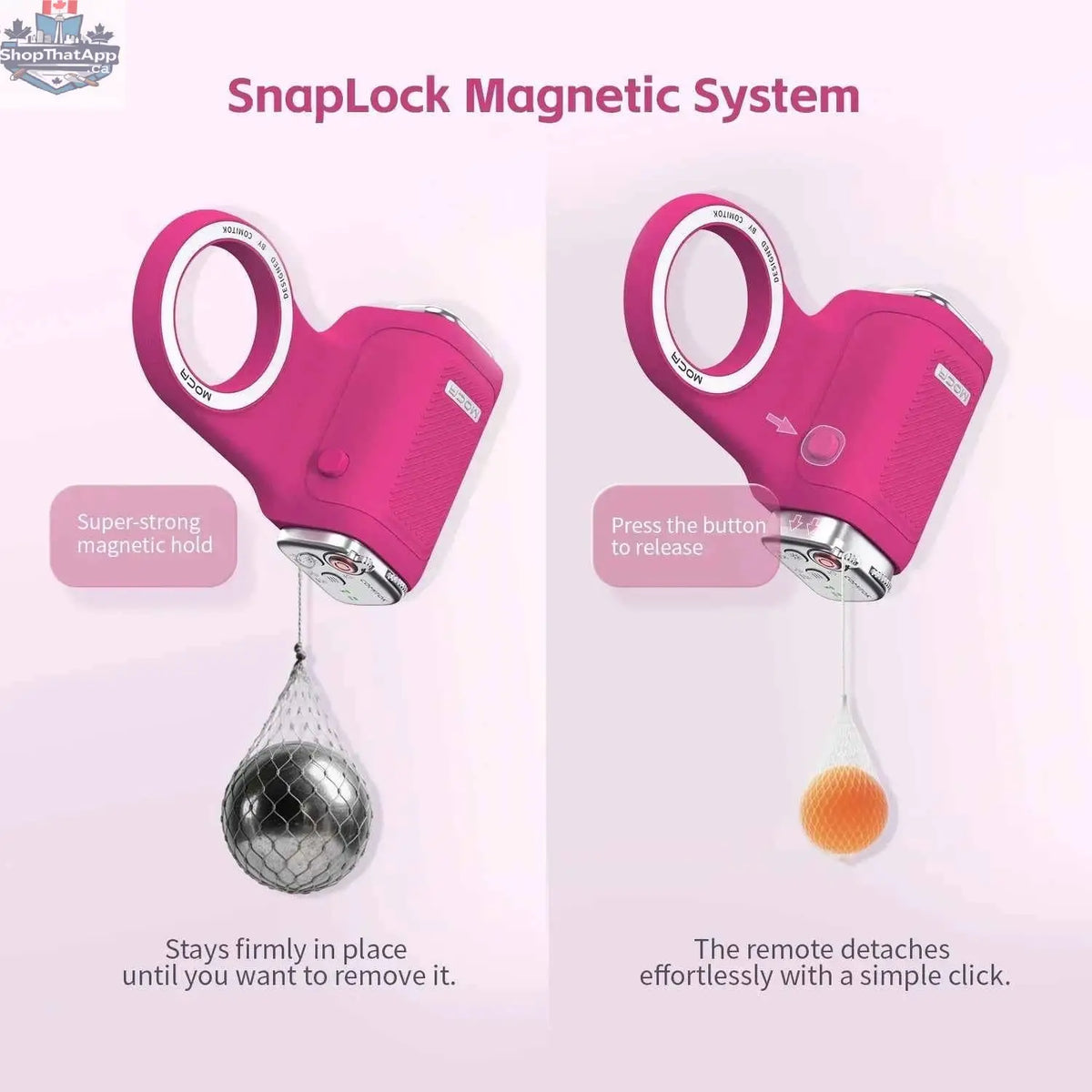 COMITOK MOCA iPhone shooting grip with Bluetooth remote, DSLR shutter, focus lock, optional fill light, and mirror for mobile photography.