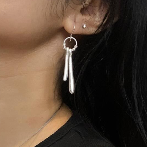Silver Plate Double Drop Earrings for Elegant Style - Shopthatapp.ca