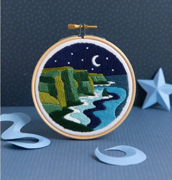 Hawthorn Handmade - Celtic Cliffs Mini Embroidery Kit - Shopthatapp.ca