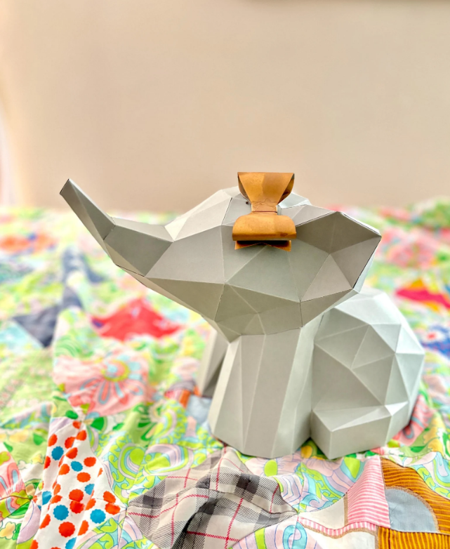 DIY Baby Elephant 3D Origami paper model Kit - Www.Shopthatapp.ca