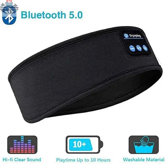 777tech Bluetooth sleep eye mask headphones with soft, elastic sports headband and built-in music earphones for comfortable relaxation