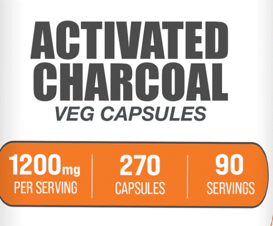 Activated Charcoal Capsules — 500mg Coconut-Derived Daily Gut Detox