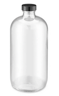 Reusable Glass Water Bottle — 32oz BPA-Free Morning Hydration for Gut Health
