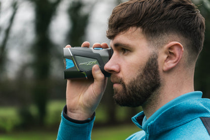 Shot Scope PRO ZR Golf Laser Rangefinder - 1500-Yard Dual Optics, Target-Lock Vibration, Cart Magnet, DuraShield Hardshell - Shopthatapp.ca