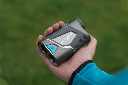 Shot Scope PRO ZR Golf Laser Rangefinder - 1500-Yard Dual Optics, Target-Lock Vibration, Cart Magnet, DuraShield Hardshell - Shopthatapp.ca