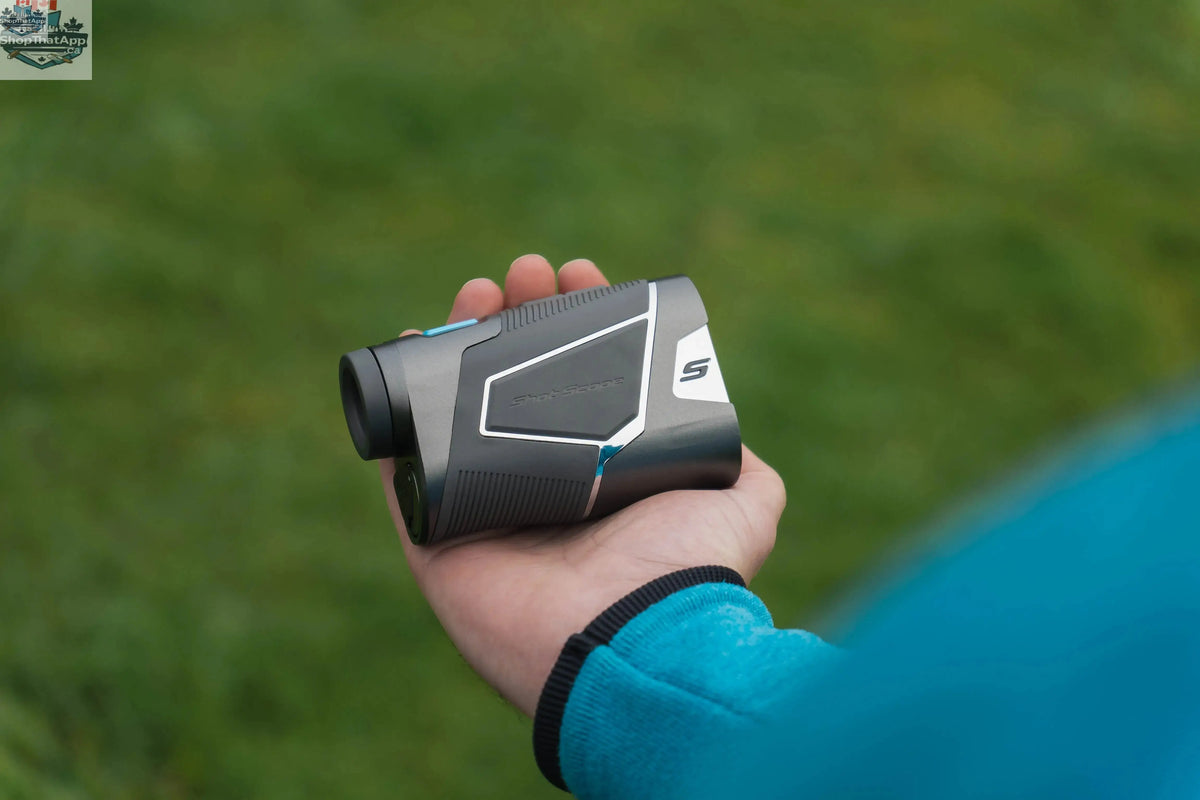 Rangefinder device from The Golfather Ltd., PRO ZR Rangefinder, showing its compact design and display screen for accurate distance measurement.