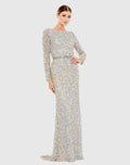 Embellished Long Sleeve High Neck Gown - Www.Shopthatapp.ca