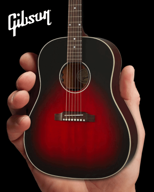 Slash Gibson J-45 Vermillion Burst Acoustic Mini Guitar Model - Www.Shopthatapp.ca