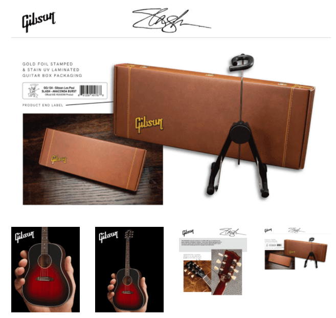 Slash Gibson J-45 Vermillion Burst Acoustic Mini Guitar Model - Www.Shopthatapp.ca
