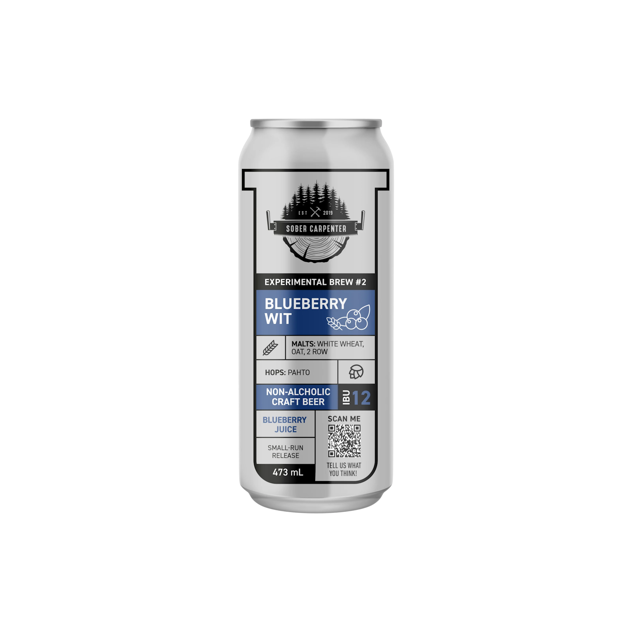 Sober Carpenter Blueberry Wit Craft Beer - Refreshing & Flavorful Brew