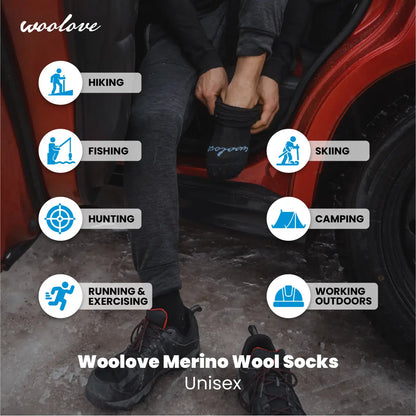 Merino Wool Socks — 2 Pack, Unisex - Shopthatapp.ca