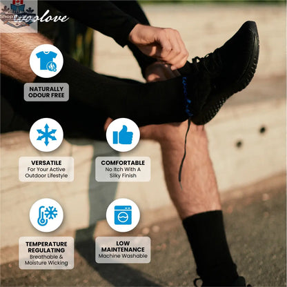 Merino Wool Socks — 2 Pack, Unisex - Shopthatapp.ca