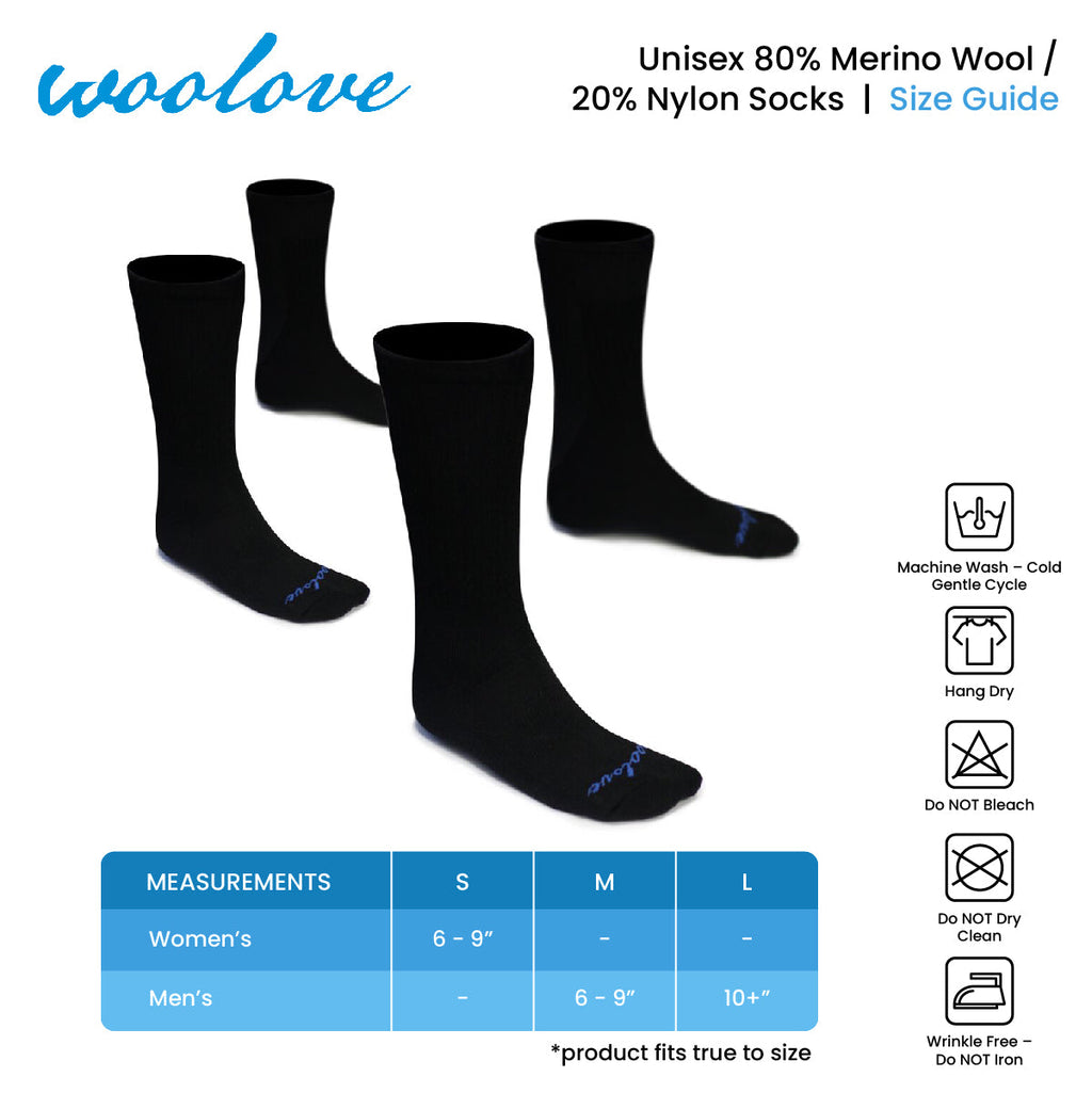 Merino Wool Socks — 2 Pack, Unisex