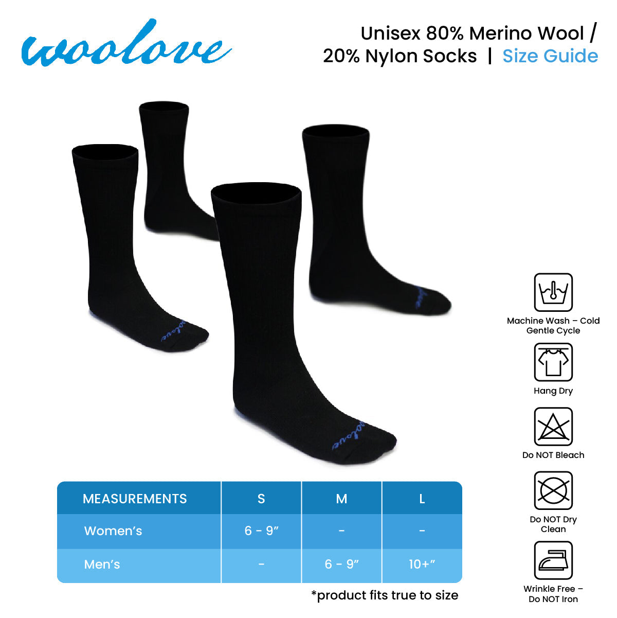 Merino Wool Socks — 2 Pack, Unisex