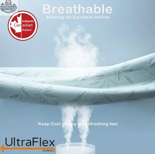 UltraFlex® SolidSleep mattress and box spring set with gel-infused, firm support, reversible design, pressure relief, and cooling technology