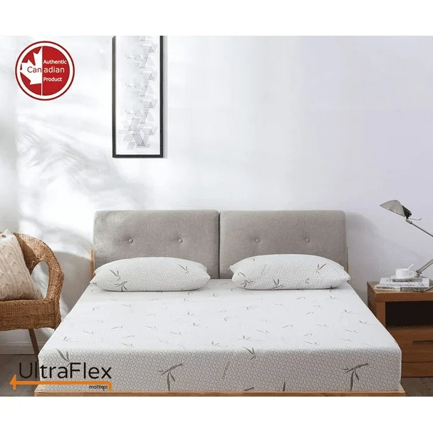 UltraFlex® SolidSleep- Canadian-Made FIRM Gel Infused Reversible Comfort With Pressure Relief, Cooling Technology, Bamboo Cover, CertiPUR-US® Certified Foam (Made in Canada) - Shopthatapp.ca