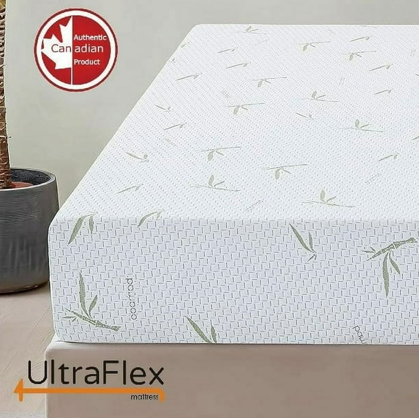 UltraFlex® SolidSleep- Canadian-Made FIRM Gel Infused Reversible Comfort With Pressure Relief, Cooling Technology, Bamboo Cover, CertiPUR-US® Certified Foam (Made in Canada) - Shopthatapp.ca