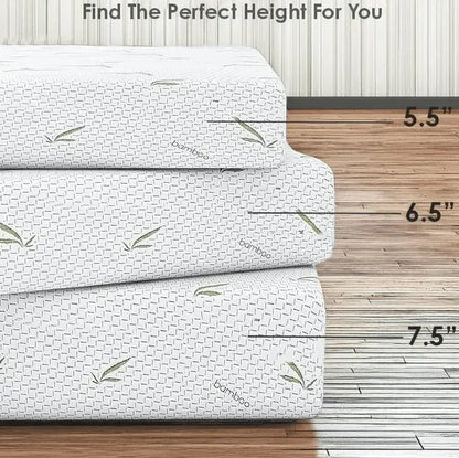 UltraFlex SolidSleep mattress with gel-infused foam, reversible firm comfort, bamboo cover, cooling technology, CertiPUR-US certified foam.