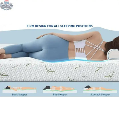 UltraFlex SolidSleep mattress with gel-infused foam, bamboo cover, and cooling technology, designed for firm reversible comfort.