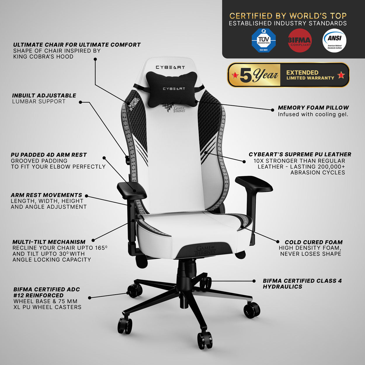 House Stark Gaming Chair - Shopthatapp.ca