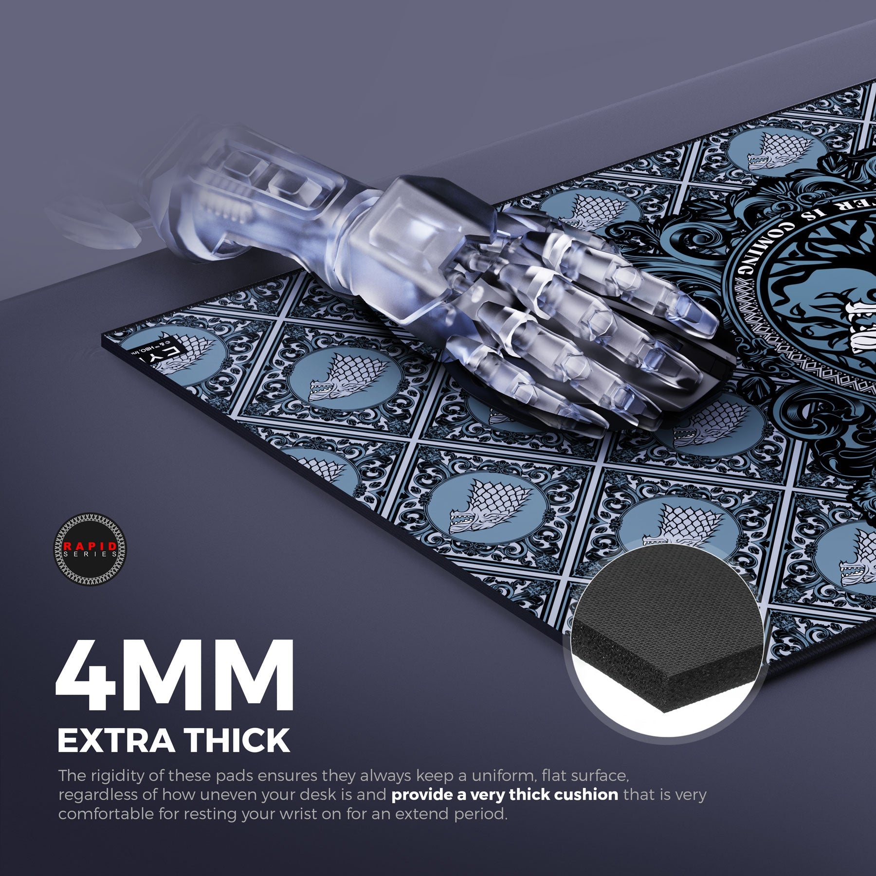 House Stark Mouse Pad for Gamers - Premium Quality Gaming Surface - Shopthatapp.ca