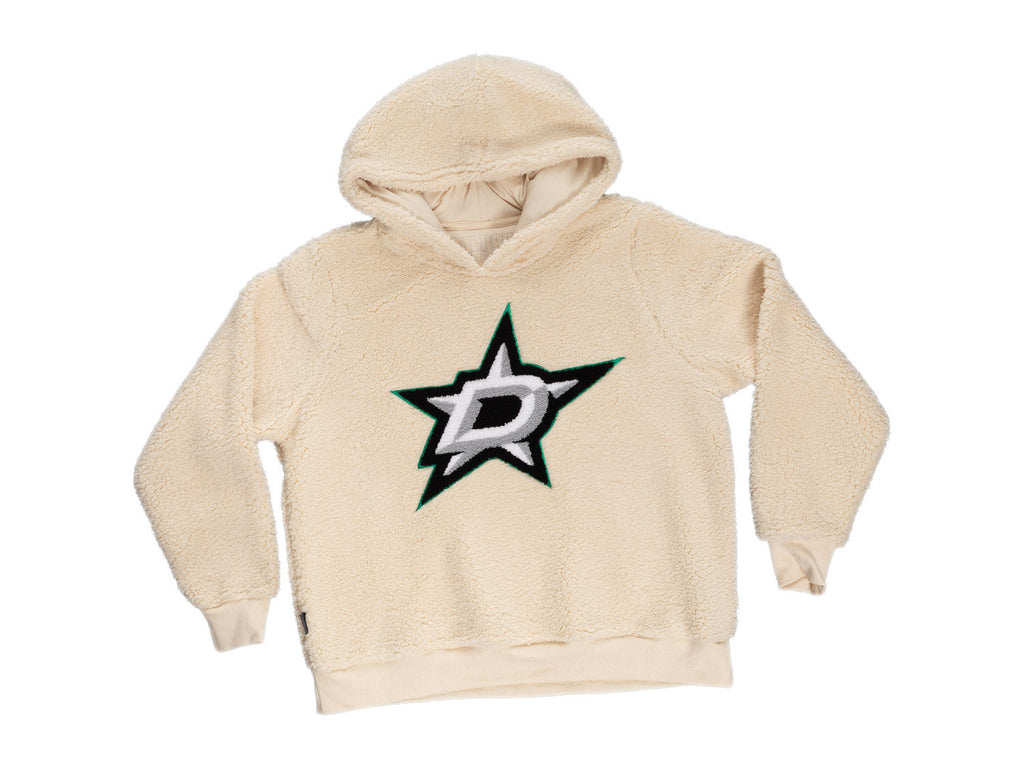 Dallas Stars Ladies Sherpa Hoodie with Premium Chenille Logo - Shopthatapp.ca