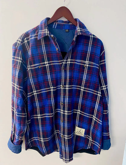 Little Guitars Rolling Stones Voodoo Flannel Shirt, casual clothing with a bold rock band print and classic flannel design.