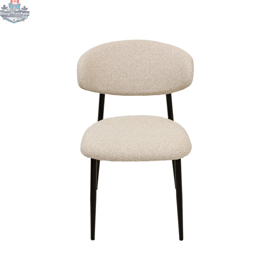 Hygge Design House Remi dining chair with wooden legs and upholstered seat, modern Scandinavian style for dining room decor