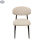 Hygge Design House Remi dining chair with wooden legs and upholstered seat, modern Scandinavian style for dining room decor