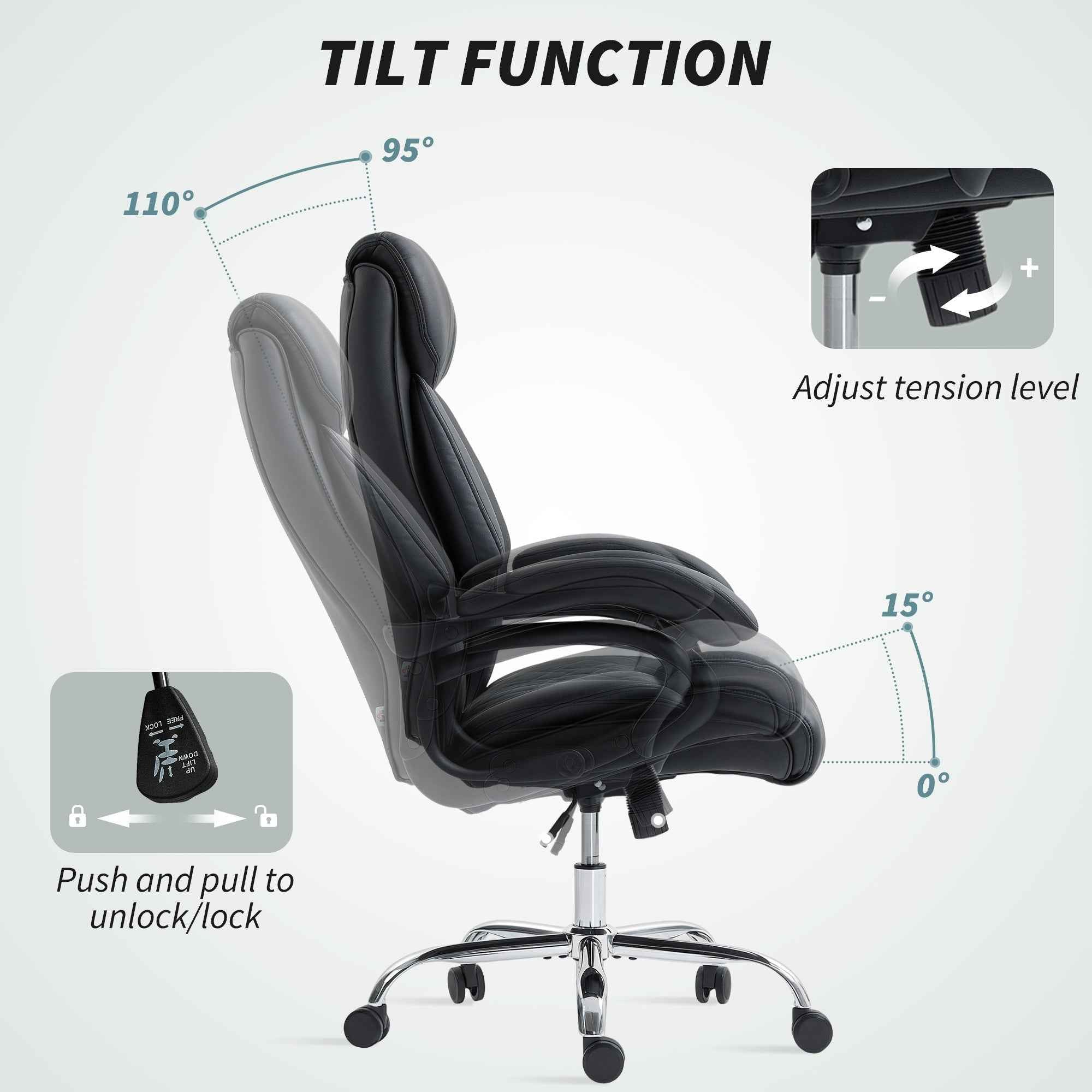 Henry High Back Office Chair-Black