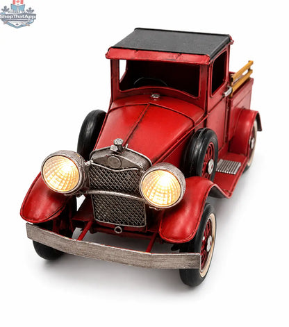 Classic Red Truck Décor: The Vintage Lighted Metal Truck That Brings Warmth and Character to Your Home - Shopthatapp.ca