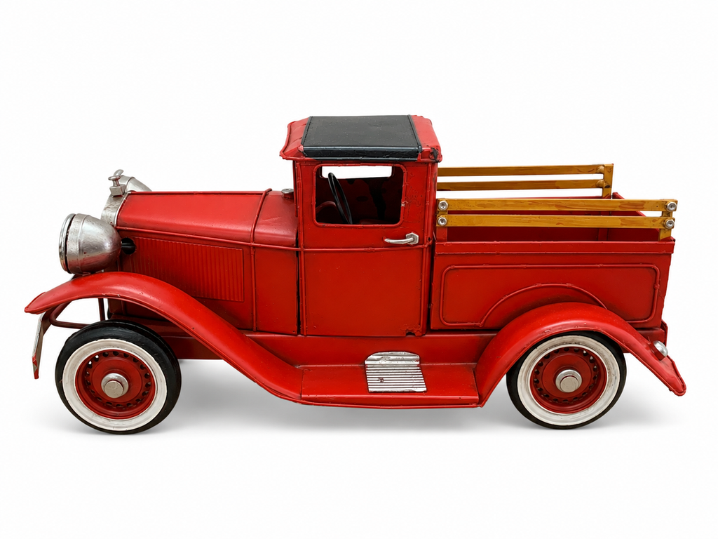 Classic Red Truck Décor: The Vintage Lighted Metal Truck That Brings Warmth and Character to Your Home