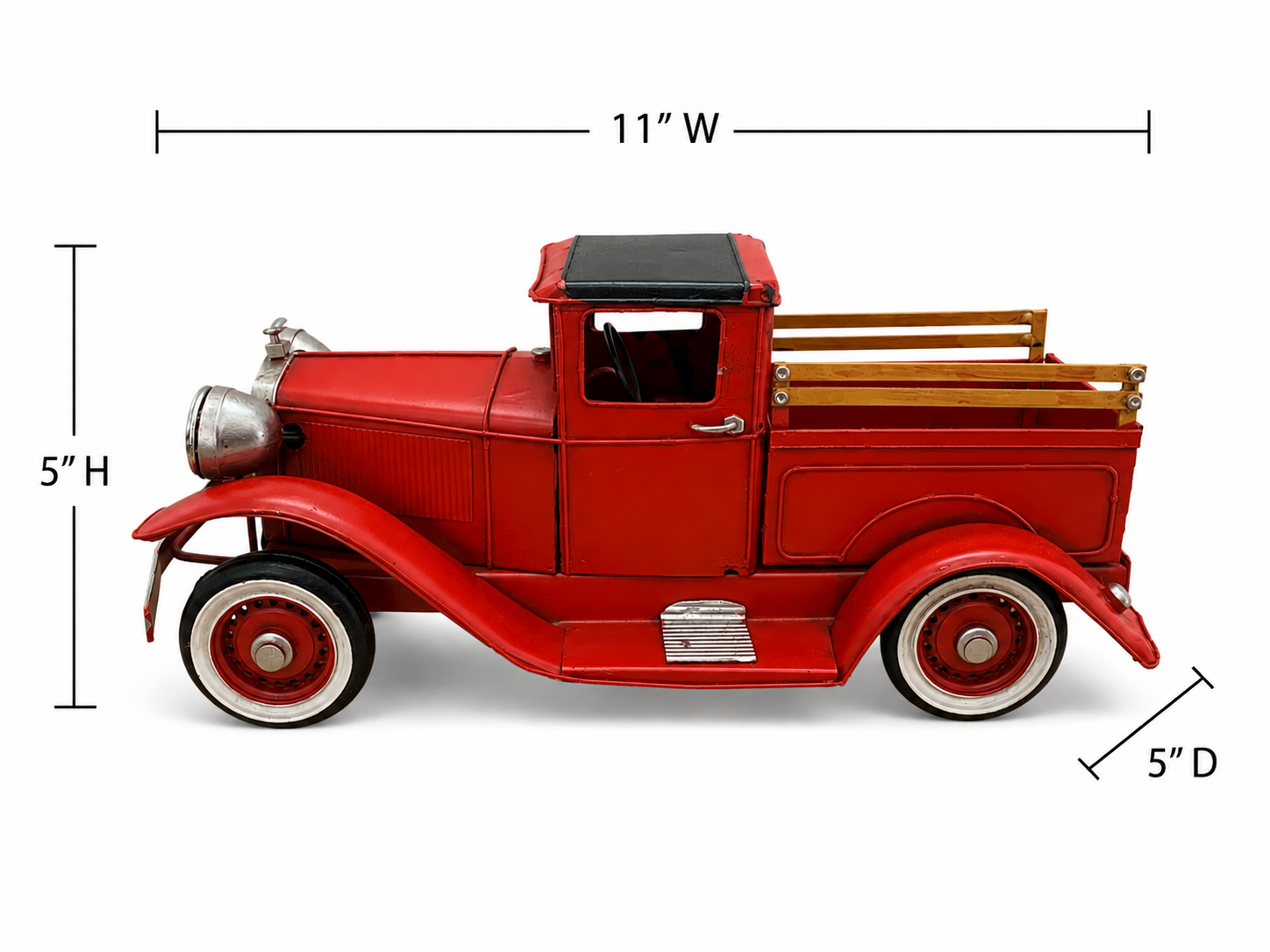 Classic Red Truck Décor: The Vintage Lighted Metal Truck That Brings Warmth and Character to Your Home